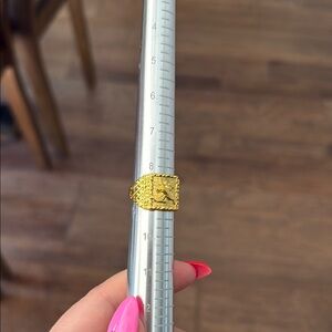 Intricate Gold Textured Ring Jewelry